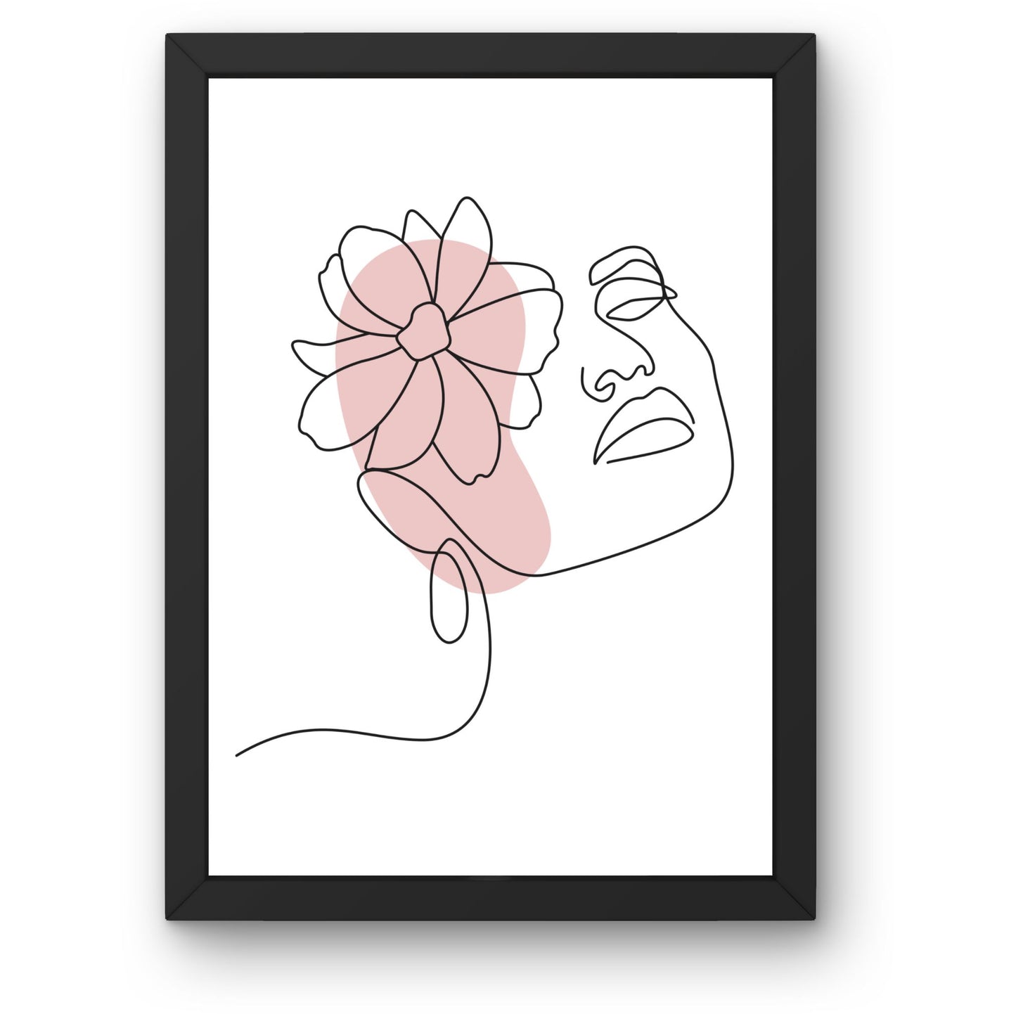 Abstract Flower Face Framed Wall Art