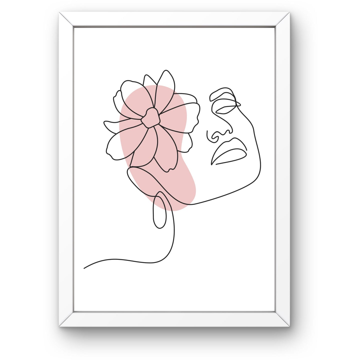 Abstract Flower Face Framed Wall Art