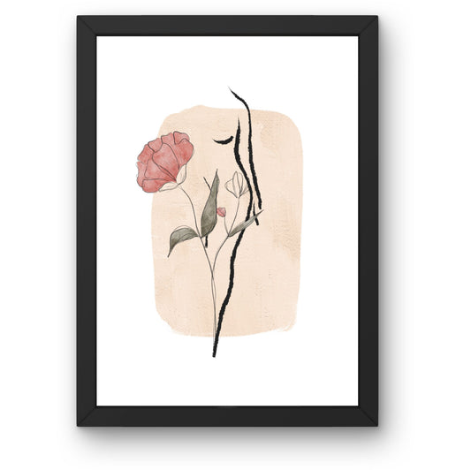 Floral Silhouette Framed Wall Art