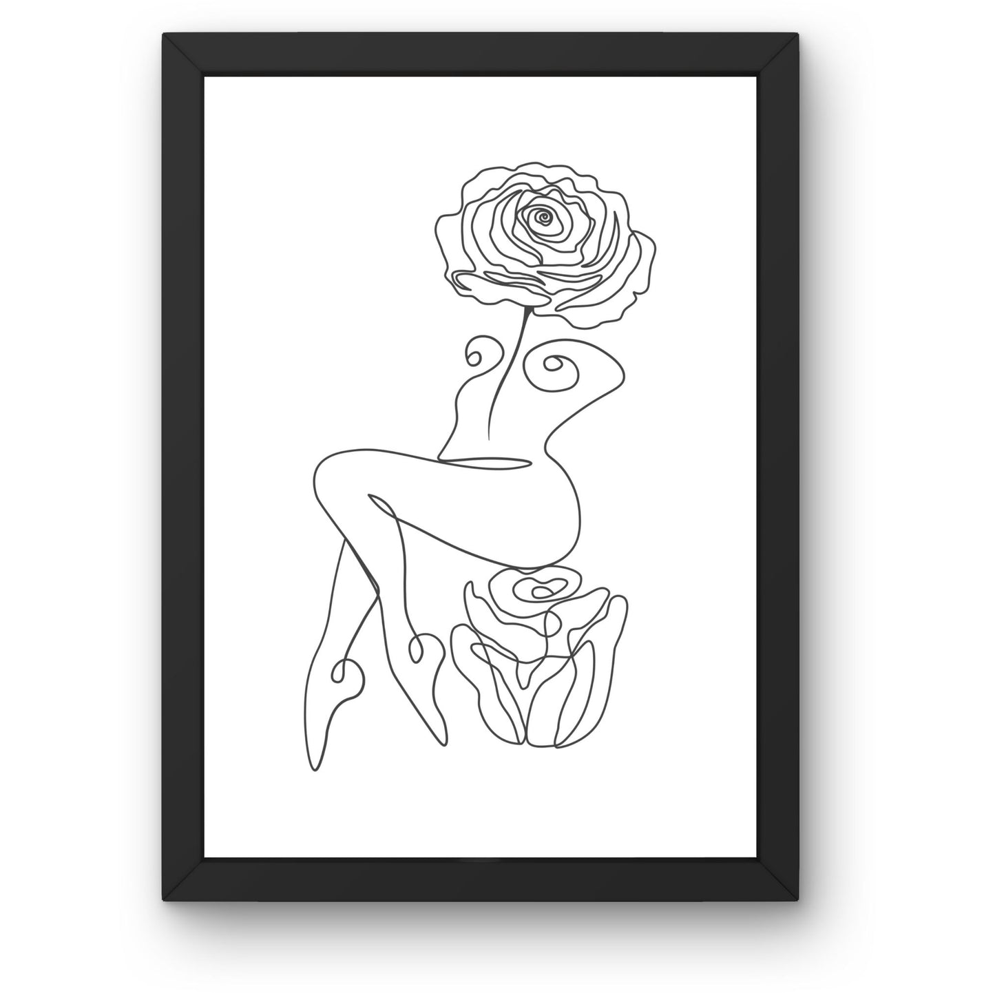 Abstract Flower Woman Framed Wall Art