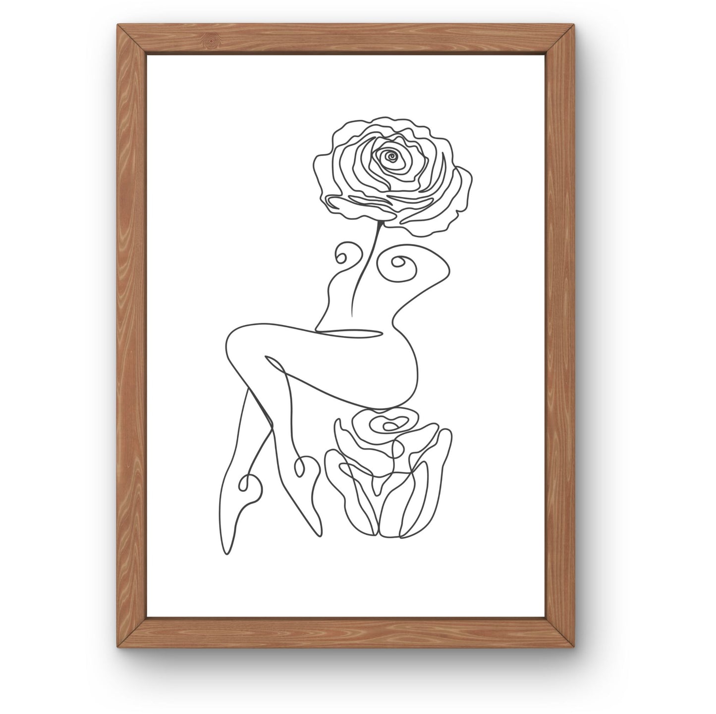 Abstract Flower Woman Framed Wall Art