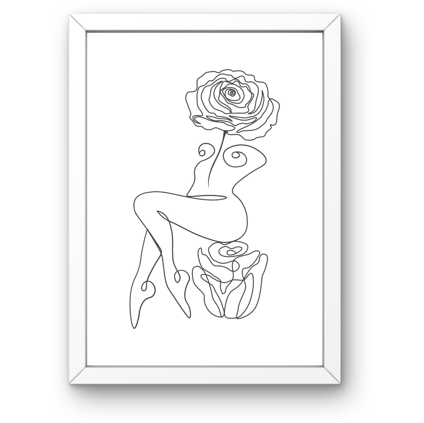 Abstract Flower Woman Framed Wall Art
